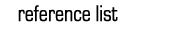 reference list